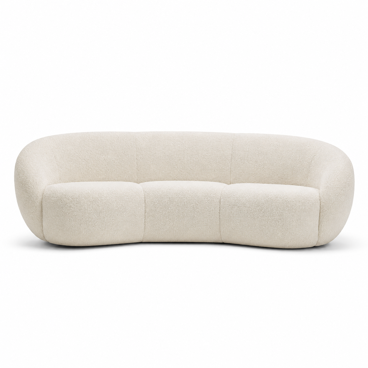 Ivory Arc Bouclé Sofa
