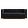 Noir Channel Velvet Sofa