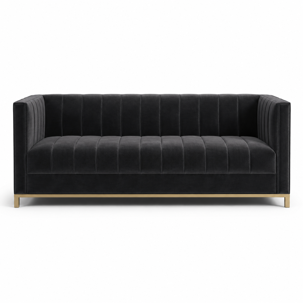 Noir Channel Velvet Sofa
